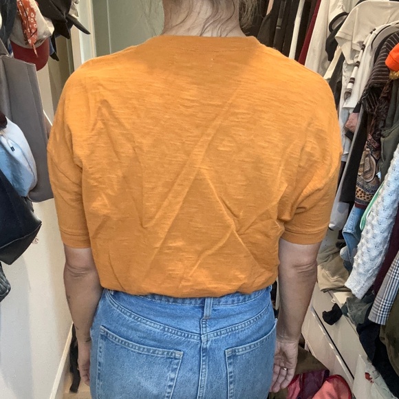Madewell orange top with buttons - Picture 2 of 3